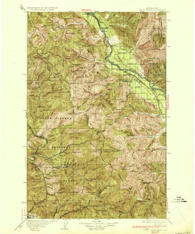 United States Geological Survey Trout Creek, MT-ID (1936, 125000-Scale) digital map
