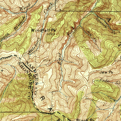 United States Geological Survey Trout Creek, MT-ID (1936, 125000-Scale) digital map