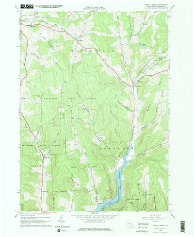 United States Geological Survey Trout Creek, NY (1965, 24000-Scale) digital map