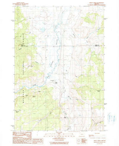 United States Geological Survey Trout Creek, OR (1990, 24000-Scale) digital map