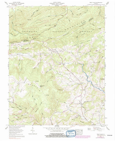 United States Geological Survey Trout Dale, VA (1959, 24000-Scale) digital map