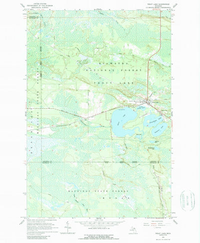 United States Geological Survey Trout Lake, MI (1964, 24000-Scale) digital map