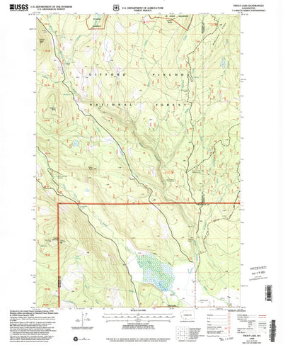 United States Geological Survey Trout Lake, WA (1998, 24000-Scale) digital map