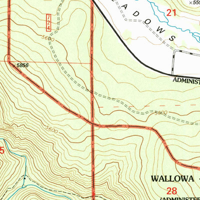 United States Geological Survey Trout Meadows, OR (1995, 24000-Scale) digital map