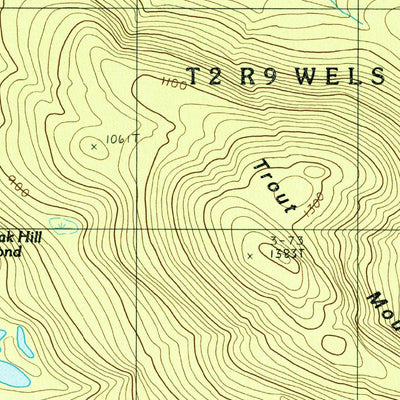 United States Geological Survey Trout Mountain, ME (1988, 24000-Scale) digital map