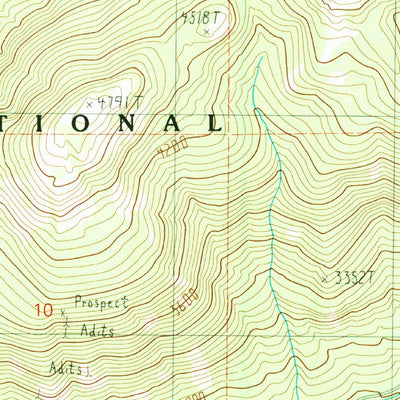 United States Geological Survey Trout Peak, ID (1989, 24000-Scale) digital map