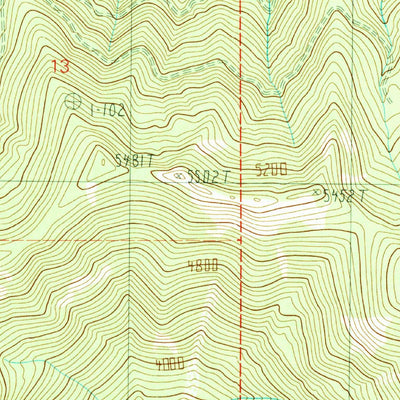 United States Geological Survey Trout Peak, ID (1989, 24000-Scale) digital map