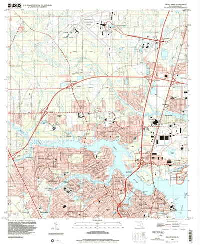 United States Geological Survey Trout River, FL (1994, 24000-Scale) digital map