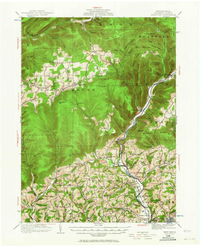 United States Geological Survey Trout Run, PA (1921, 62500-Scale) digital map