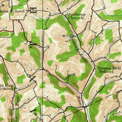 United States Geological Survey Trout Run, PA (1921, 62500-Scale) digital map