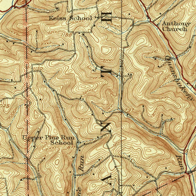 United States Geological Survey Trout Run, PA (1923, 62500-Scale) digital map