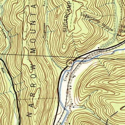 United States Geological Survey Trout Run, PA (1944, 62500-Scale) digital map