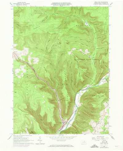 United States Geological Survey Trout Run, PA (1965, 24000-Scale) digital map