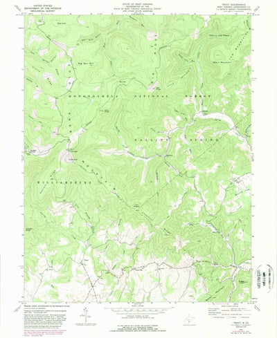 United States Geological Survey Trout, WV (1977, 24000-Scale) digital map