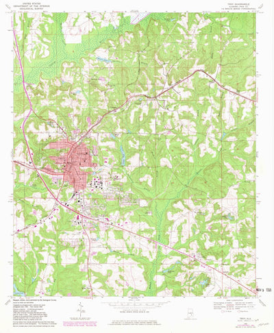 United States Geological Survey Troy, AL (1968, 24000-Scale) digital map