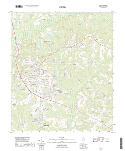 United States Geological Survey Troy, AL (2021, 24000-Scale) digital map