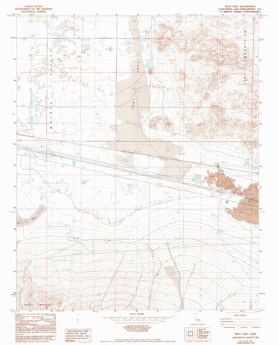 United States Geological Survey Troy Lake, CA (1982, 24000-Scale) digital map