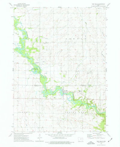 United States Geological Survey Troy Mills, IA (1973, 24000-Scale) digital map