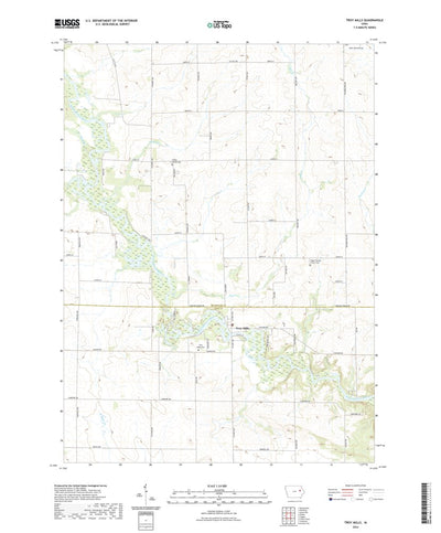 United States Geological Survey Troy Mills, IA (2022, 24000-Scale) digital map