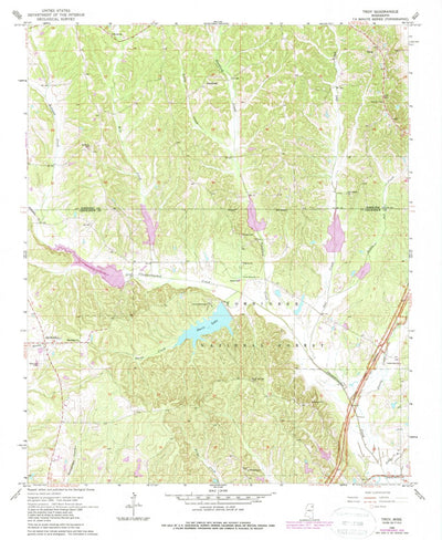 United States Geological Survey Troy, MS (1966, 24000-Scale) digital map