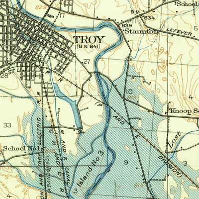 United States Geological Survey Troy, OH (1914, 62500-Scale) digital map