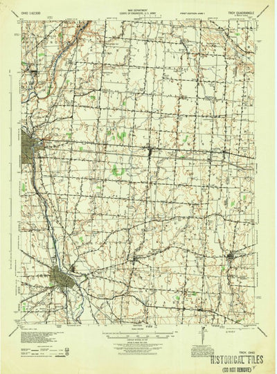 United States Geological Survey Troy, OH (1944, 62500-Scale) digital map