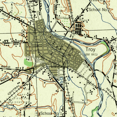 United States Geological Survey Troy, OH (1944, 62500-Scale) digital map