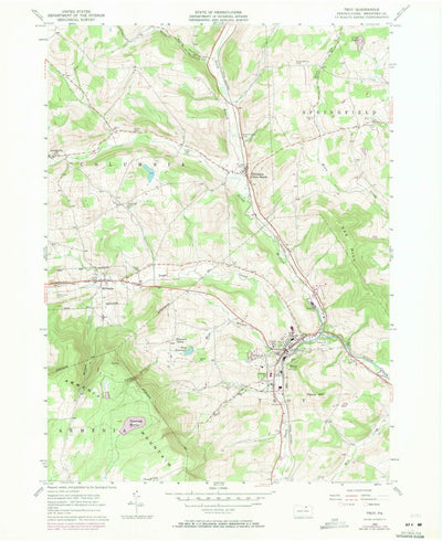 United States Geological Survey Troy, PA (1957, 24000-Scale) digital map
