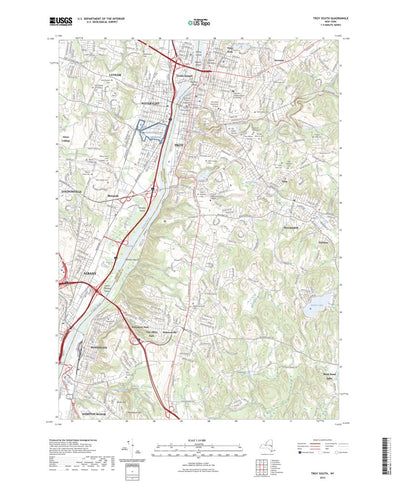 United States Geological Survey Troy South, NY (2023, 24000-Scale) digital map