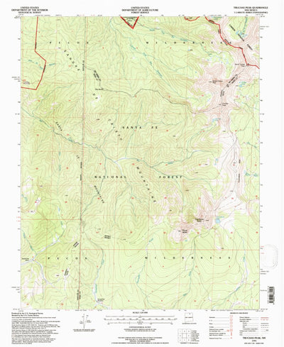 United States Geological Survey Truchas Peak, NM (1995, 24000-Scale) digital map