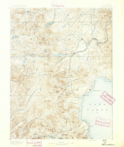 United States Geological Survey Truckee, CA-NV (1891, 125000-Scale) digital map