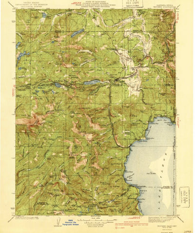 United States Geological Survey Truckee, CA-NV (1940, 125000-Scale) digital map