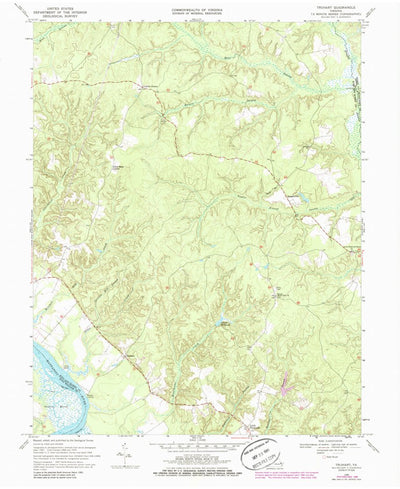 United States Geological Survey Truhart, VA (1968, 24000-Scale) digital map