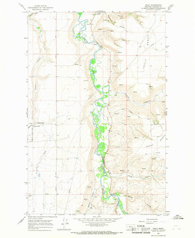 United States Geological Survey Truly, MT (1965, 24000-Scale) digital map