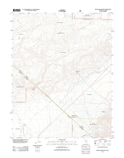 United States Geological Survey Truman Meadows, NV-CA (2012, 24000-Scale) digital map