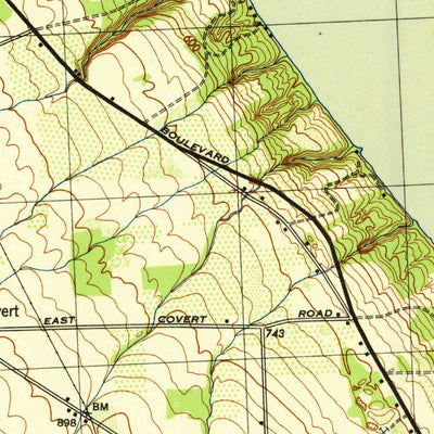 United States Geological Survey Trumansburg, NY (1943, 31680-Scale) digital map