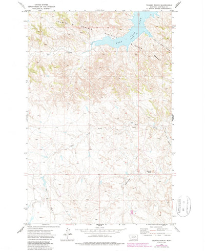 United States Geological Survey Trumbo Ranch, MT (1971, 24000-Scale) digital map