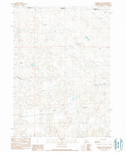 United States Geological Survey Trumbull Lake, NE-SD (1990, 24000-Scale) digital map