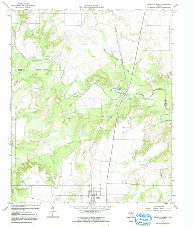 United States Geological Survey Truscott North, TX (1966, 24000-Scale) digital map