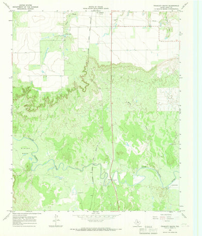 United States Geological Survey Truscott South, TX (1966, 24000-Scale) digital map