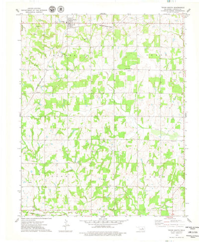 United States Geological Survey Tryon South, OK (1975, 24000-Scale) digital map