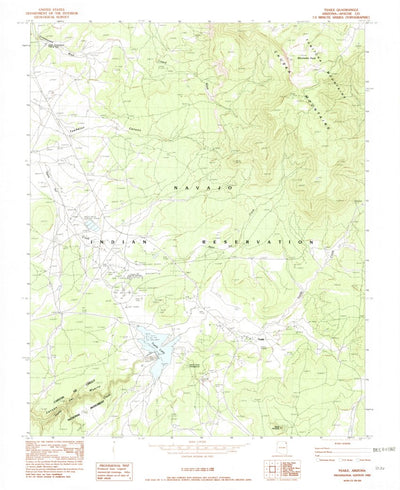 United States Geological Survey Tsaile, AZ (1982, 24000-Scale) digital map