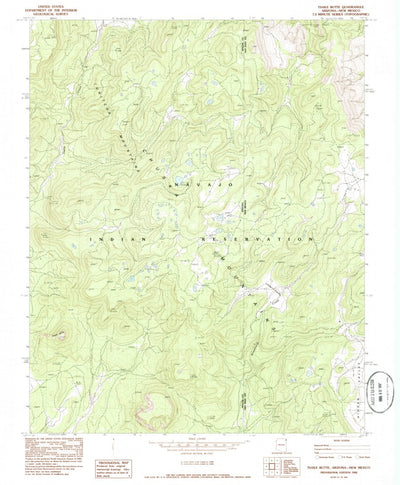 United States Geological Survey Tsaile Butte, AZ-NM (1982, 24000-Scale) digital map