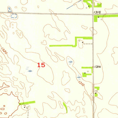United States Geological Survey Tschetter Colony, SD (1957, 24000-Scale) digital map