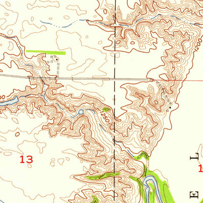 United States Geological Survey Tschetter Colony, SD (1957, 24000-Scale) digital map