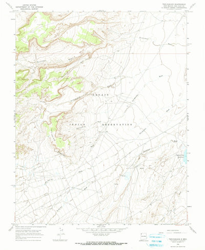 United States Geological Survey Tsin-Nas-Kid, NM (1966, 24000-Scale) digital map