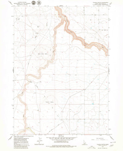 United States Geological Survey Tuanna Butte, ID (1979, 24000-Scale) digital map