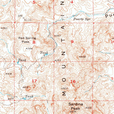 United States Geological Survey Tubac, AZ (1957, 62500-Scale) digital map