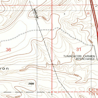 United States Geological Survey Tubac, AZ (1981, 24000-Scale) digital map