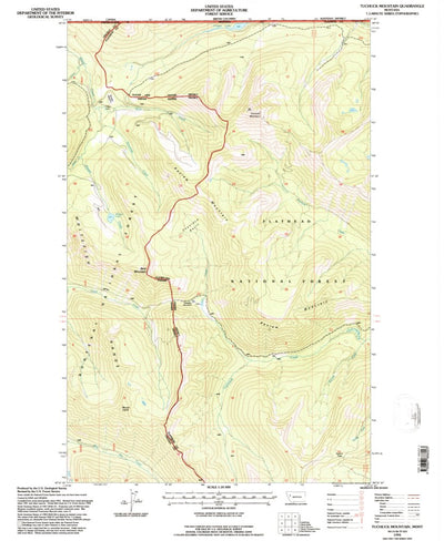 United States Geological Survey Tuchuck Mountain, MT (1994, 24000-Scale) digital map